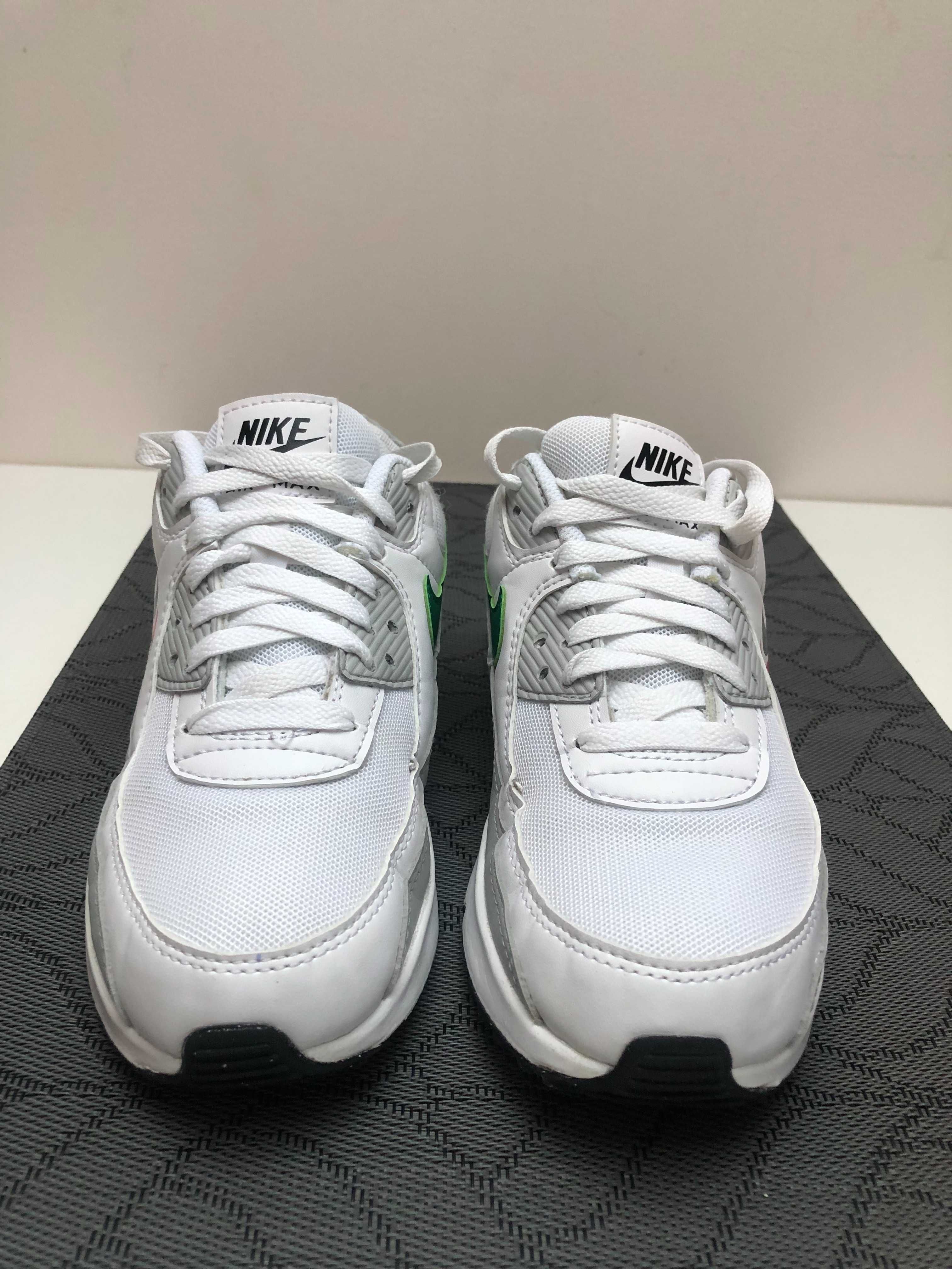 Buty Nike Air Max 90 gs  - damskie, białe, rozmiar 36.5