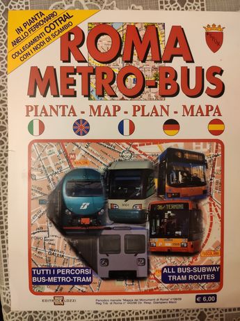 Roma metro bus pianta map plan mapa