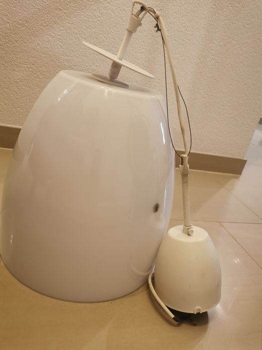 Lampa sufitowa Ikea. Szkło. Hand made. Biała.