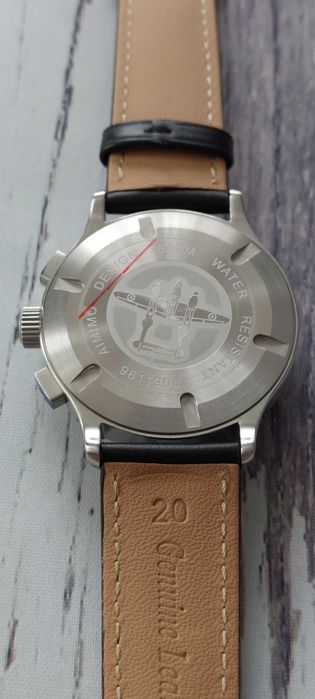 Kwarcowy chronograf Aimimo, Heritage Tuxedo homage (Seiko VK64)