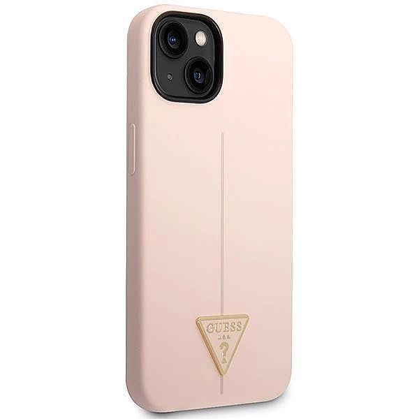 Etui Guess Silicone Triangle na iPhone 14 - różowe