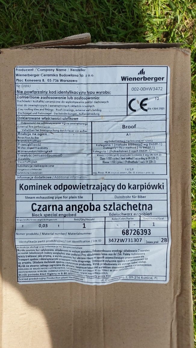 Sprzedam kominek odpowietrzający do  karpiówki