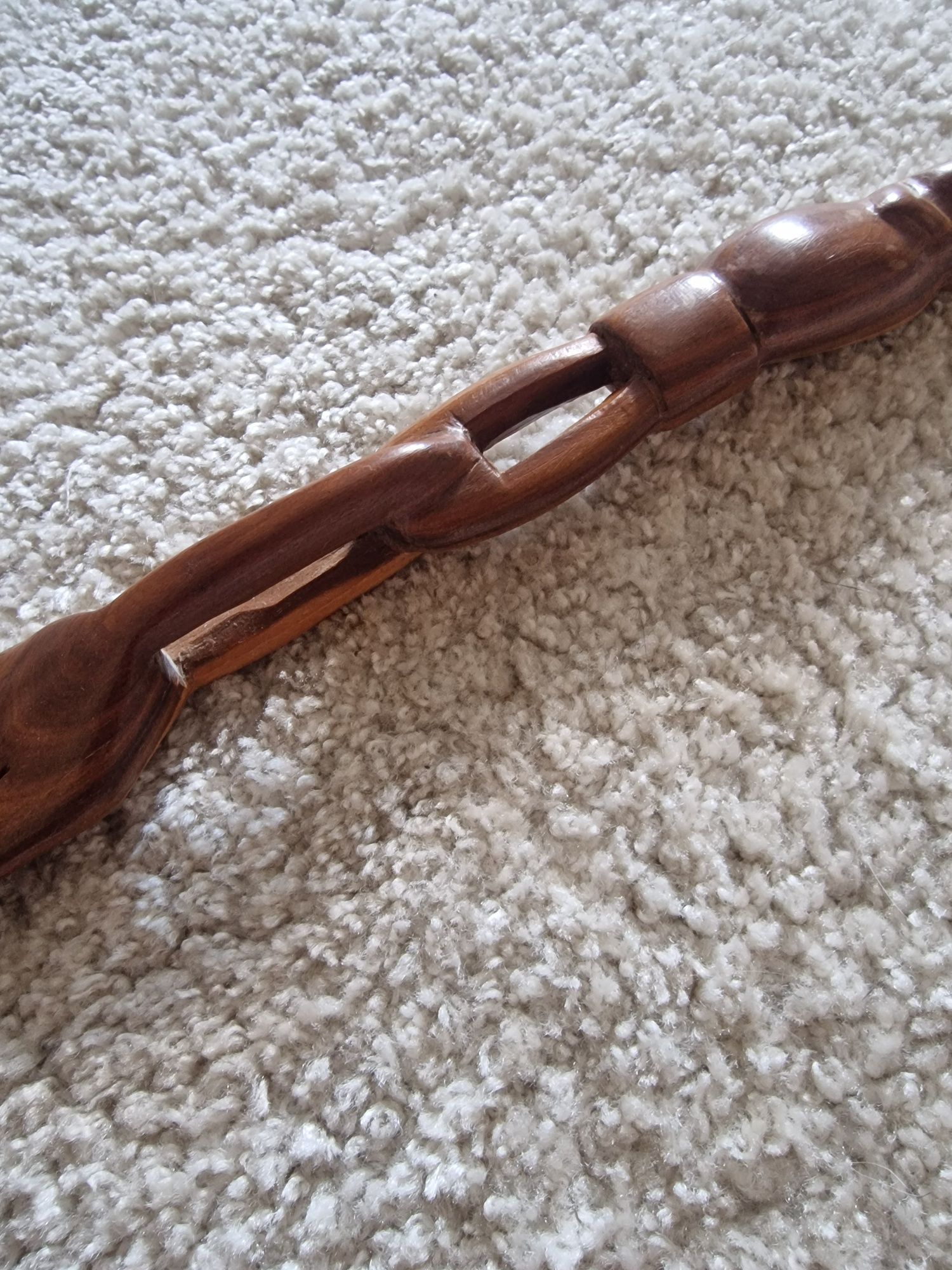 Widelec etniczna drewniany afrykański drewno duży hand made