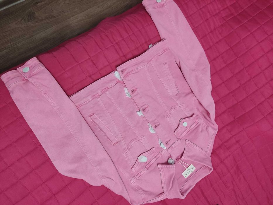 Kurtka jeansowa różowa