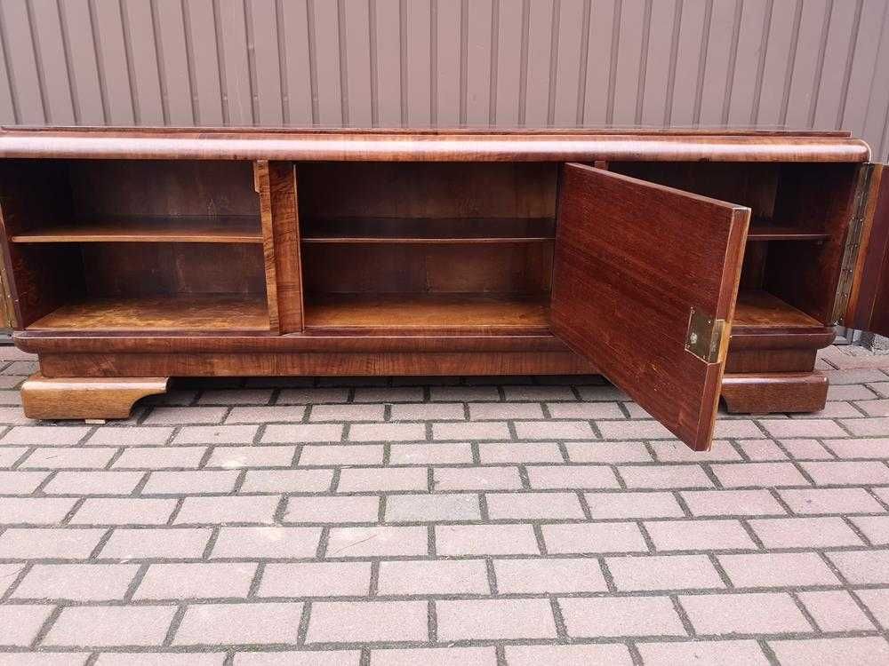 Komoda ART-DECO Solidna 200 Orzech RTV Niska Stara Antyk Po Renowacji.