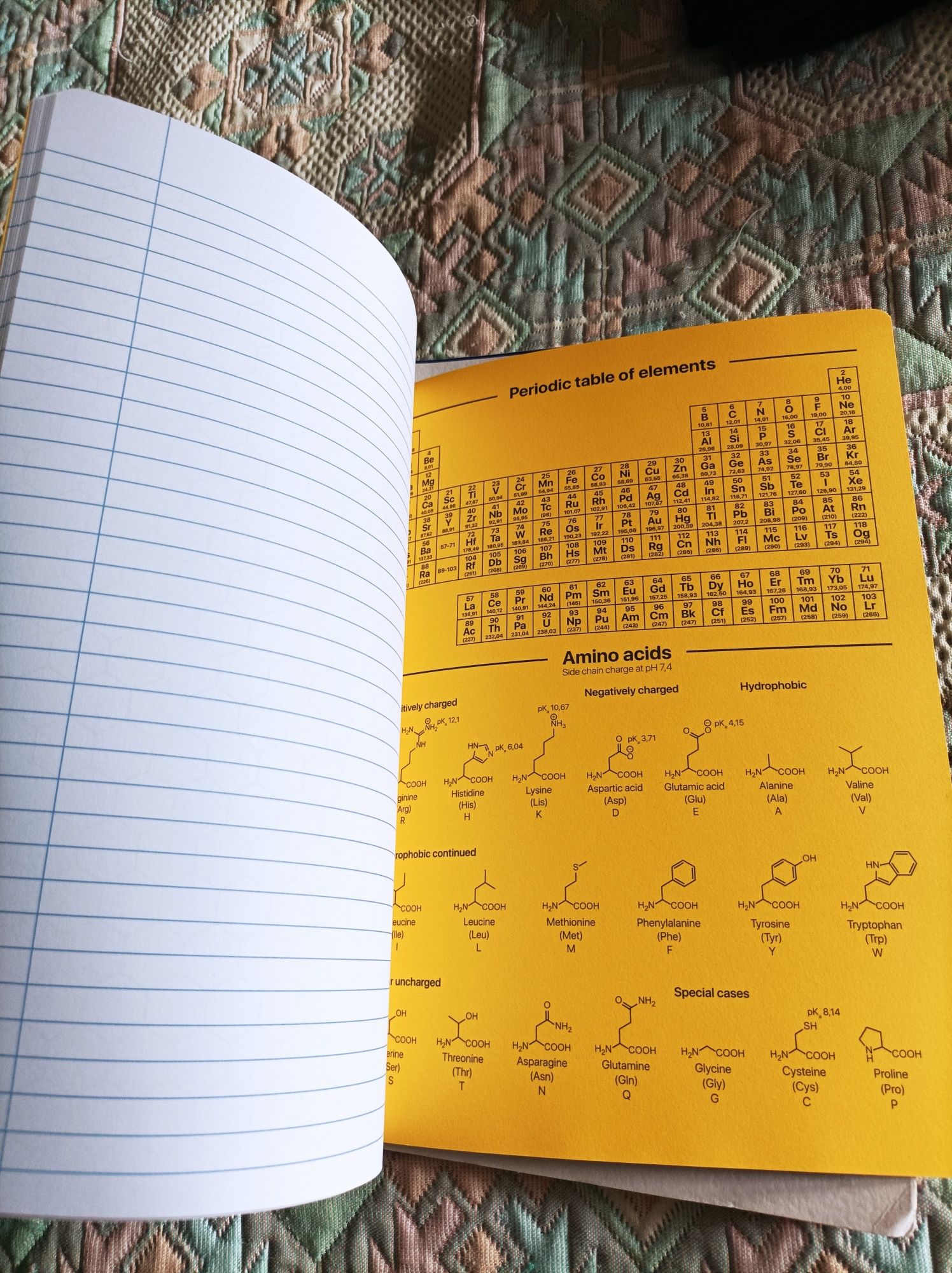 Chemnote caderno de desenho de quimicos