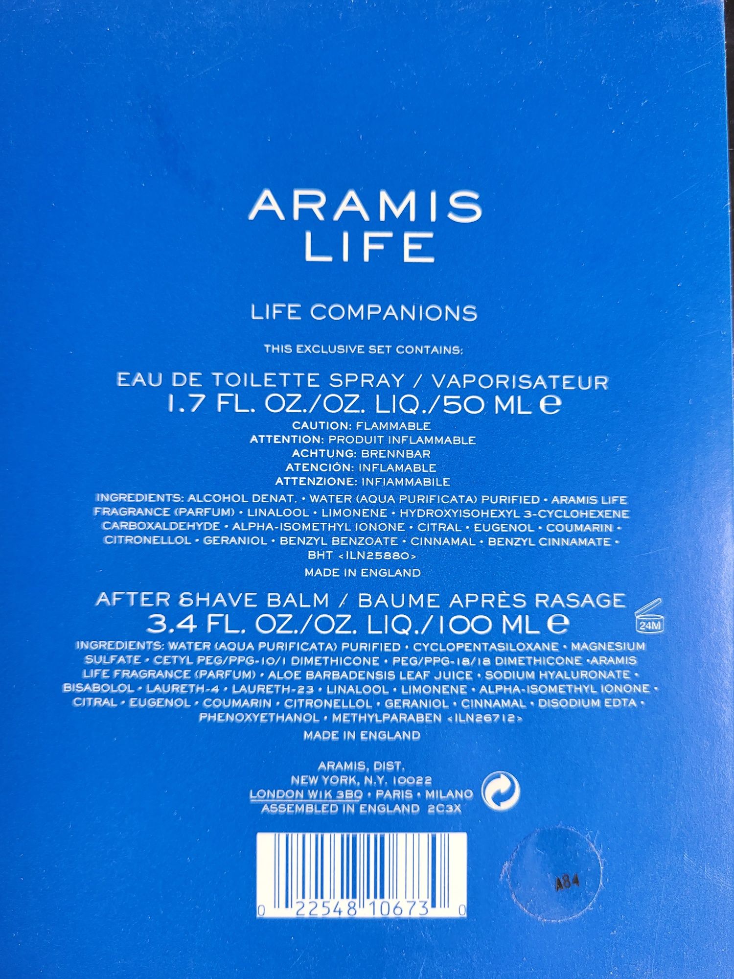 Perfume Vintage ARAMIS LIFE Original Novo na Caixa