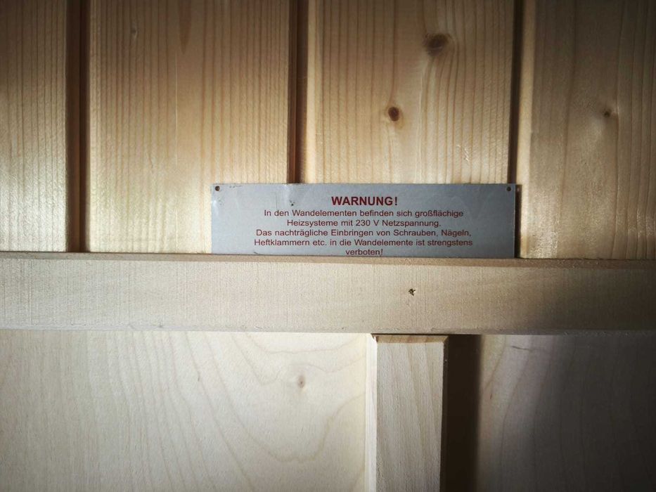 Sauna Kabina grzewcza Weka AktiVit 2os GRZEJĄ CIEPŁO ZE ŚCIANY ŚCIAN