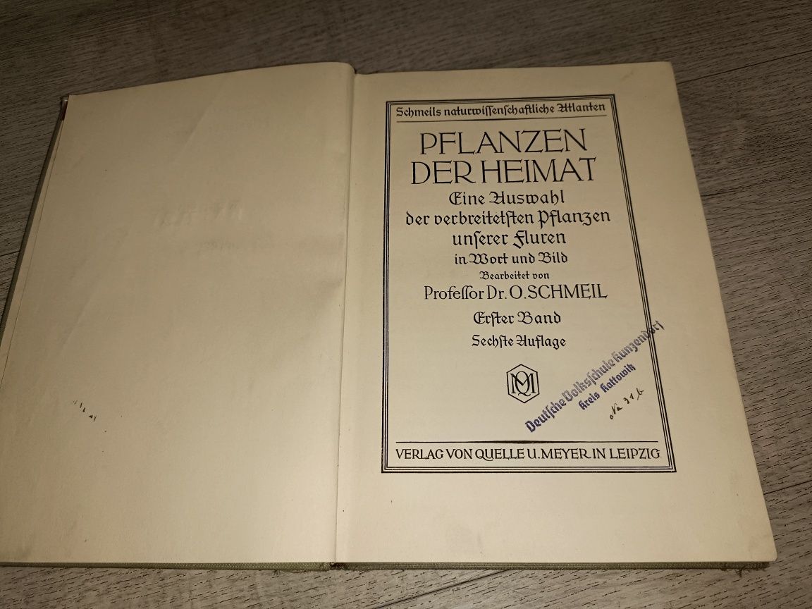 Stara ksiazka Atlasy naukowe Schmeila 1937
ROŚLINY OJCZYZNY