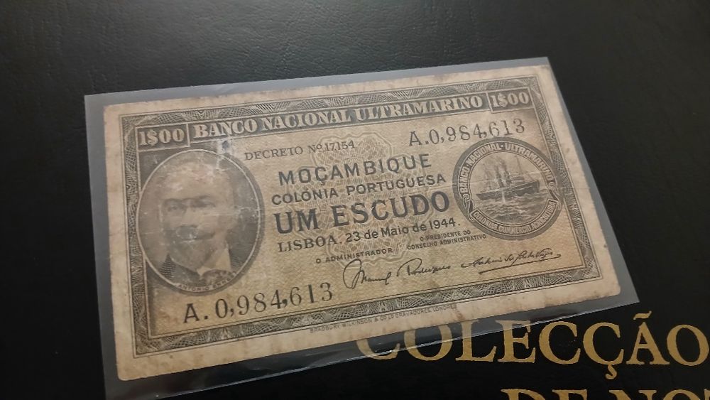 Nota de Moçambique 1 Escudo de 1944