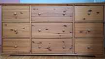 Komoda IKEA HURDAL – lite drewno, 9 szuflad – Warszawa