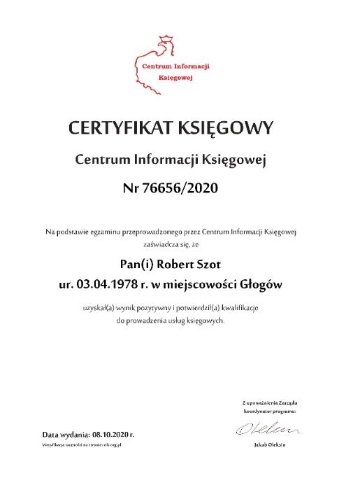 Biuro Rachunkowe, VAT, PIT, Kadry, Ryczałt 130 zł, KPIR 140 zł.