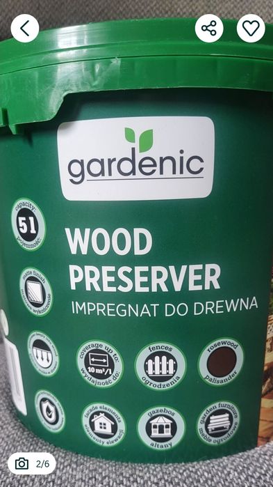 Nowy Impregnat do drewna kolor PALISANDER 2szt