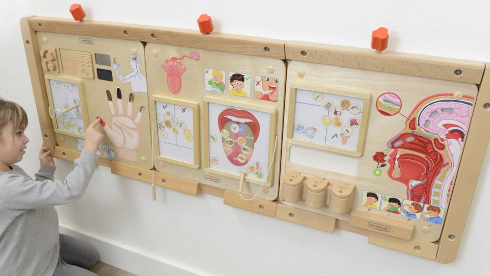 MASTERKIDZ Tablica Edukacyjna Zmysł Dotyku Montessori