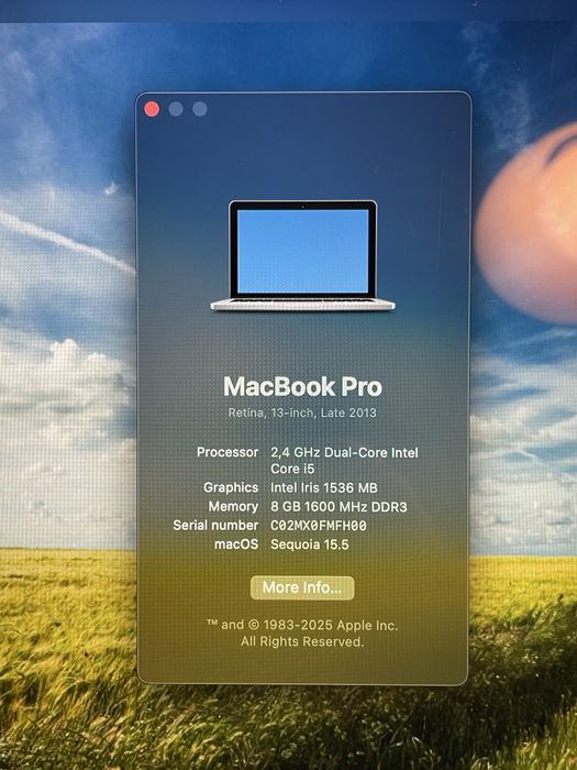 Macbook Pro 13 Retina 8gb A1502