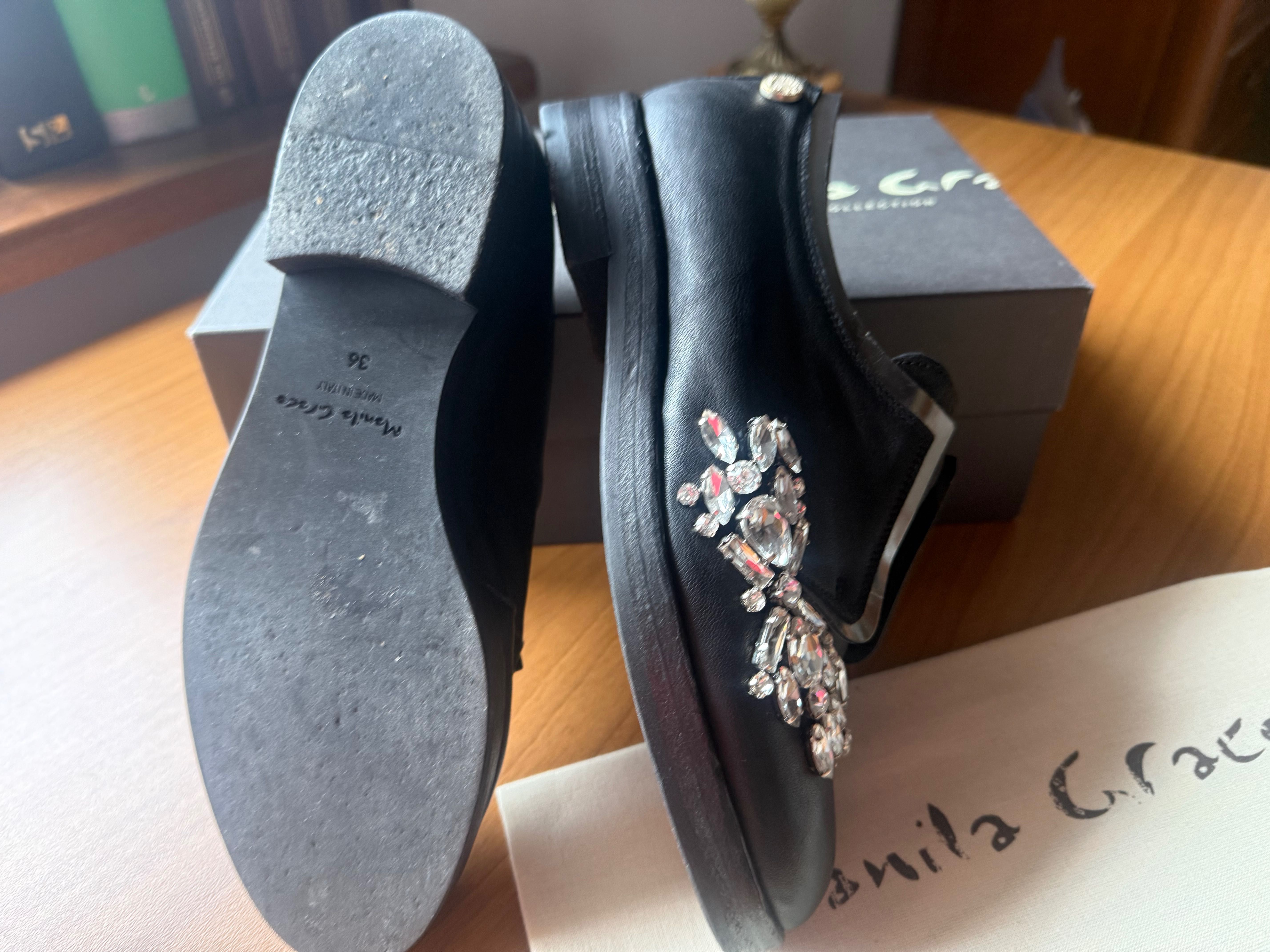 Czarne eleganckie buty Manila Grace