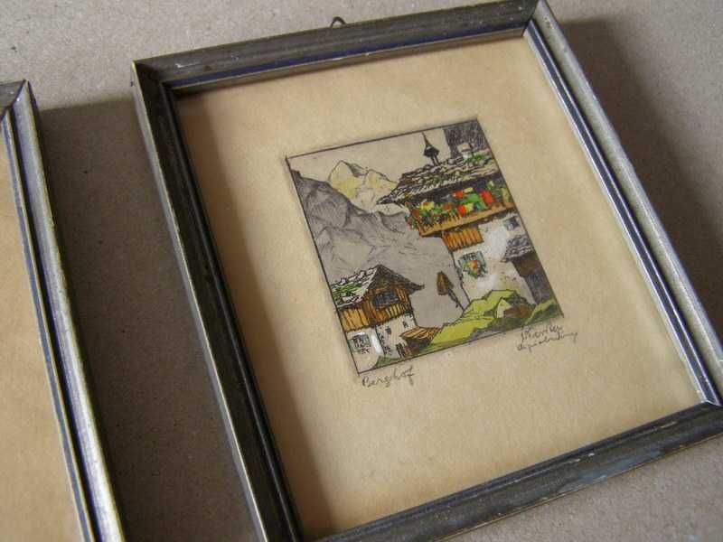 Akwaforty barwne- Willi Foerster,sygn.