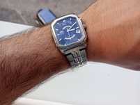 Śliczny granat zegarek orient kostka ni Seiko Citizen Tissot certina
