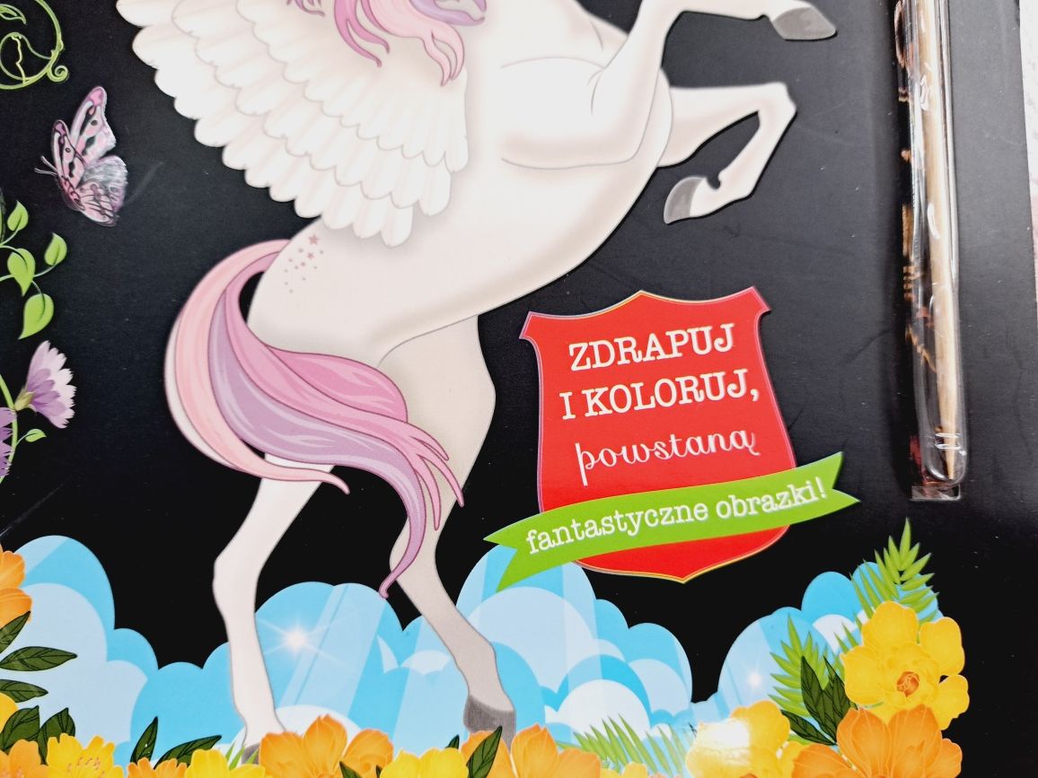 Nowe Magiczne jednorożce wydrapywanka i kolorowanka