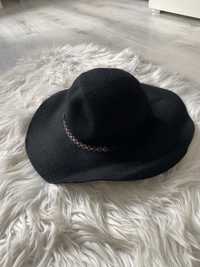 Czarny kapelusz damski 100% wełna