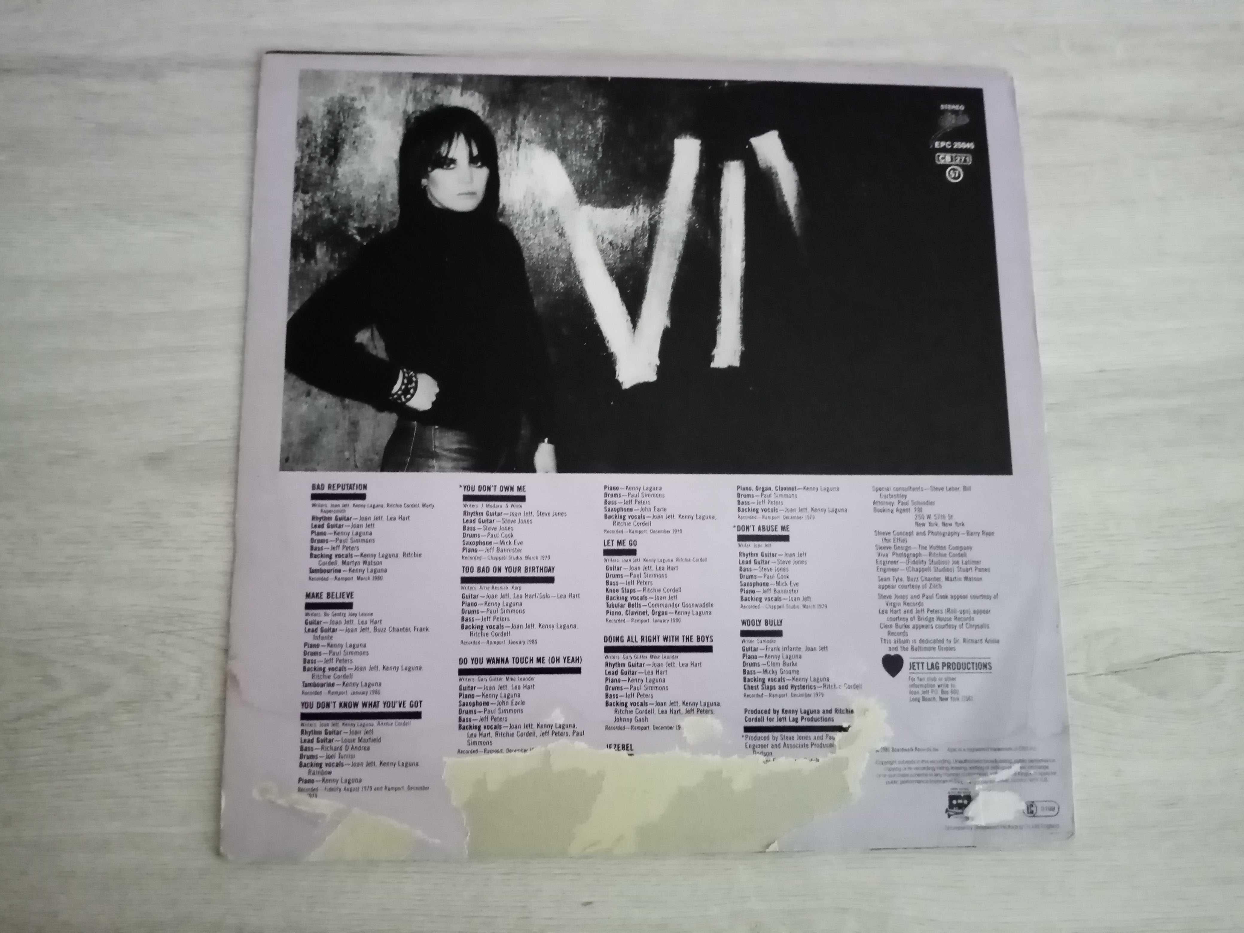 Joan Jett Bad Reputation  LP  WINYL UK