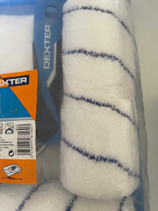 Kit pintura rolo+recarga+pincel+tabuleiro+proteção Dexter