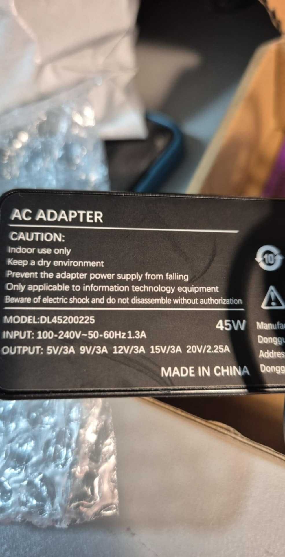 Zasilacz DL  45  200  225 45W USB typu C ładowarka 5-20V