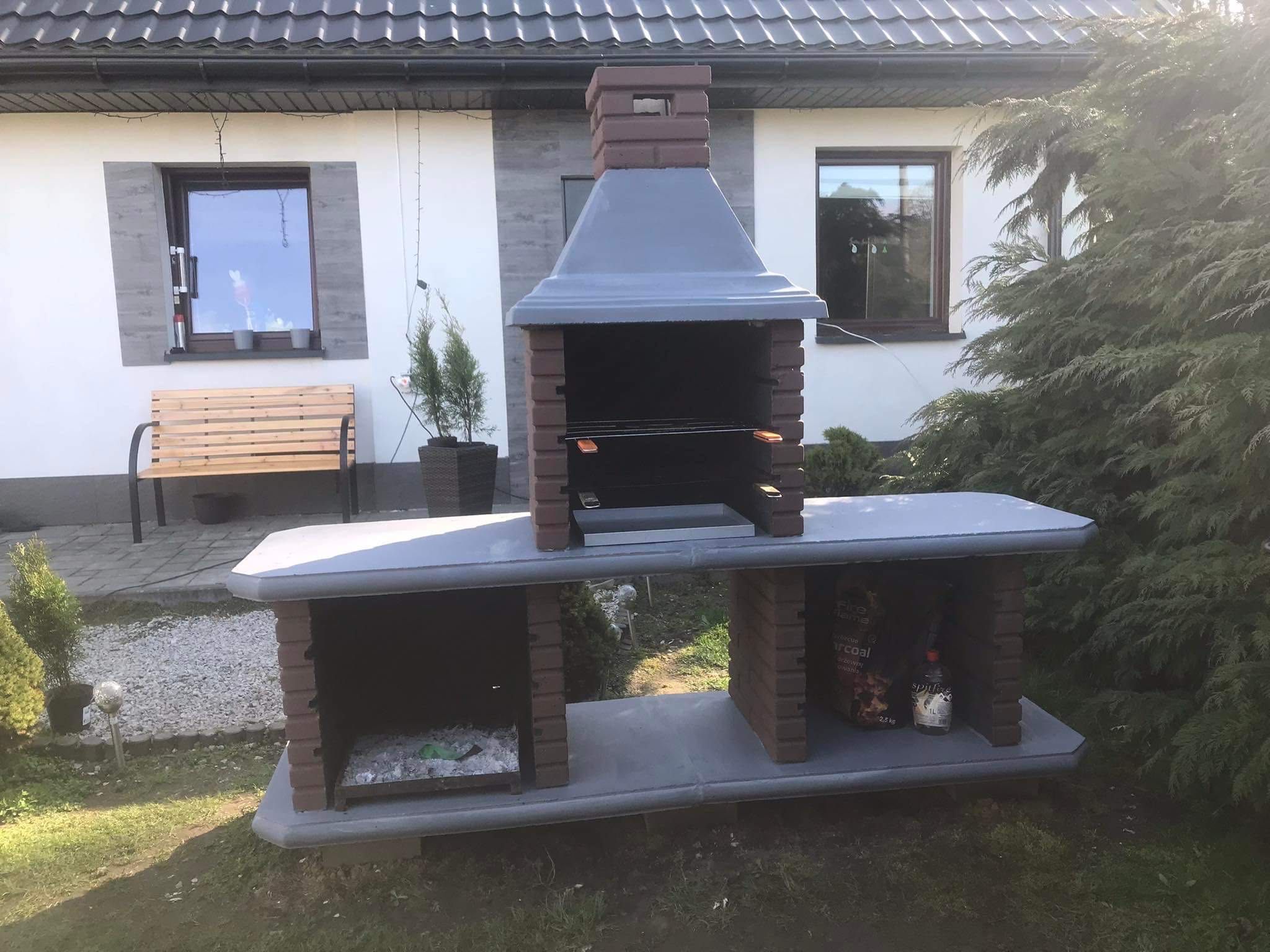Solidny grill betonowy - nowoczesny design, trwała konstrukcja