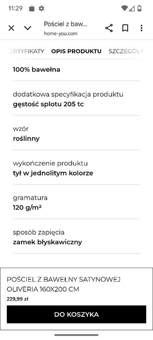 Pościel satynowa home&you 160x200