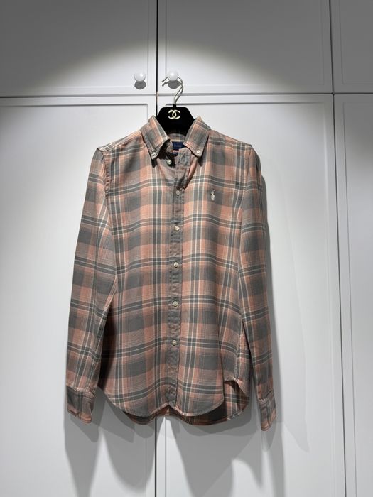 Polo Ralph Lauren оригінал сорочка в клітинку сіра рожева