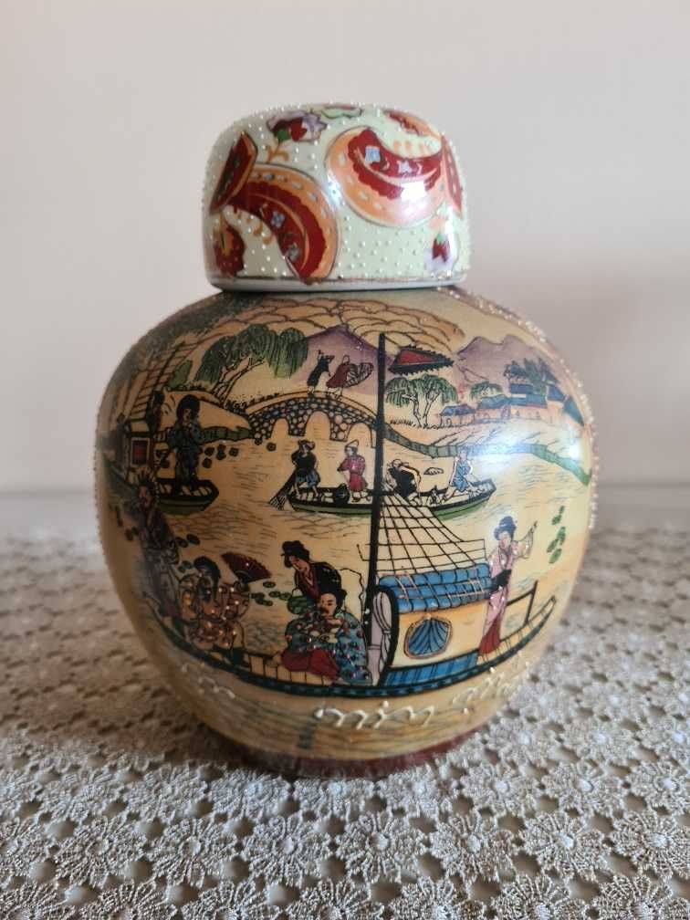 Wazon chiński ozdoba do mieszkania wazon z przykrywką