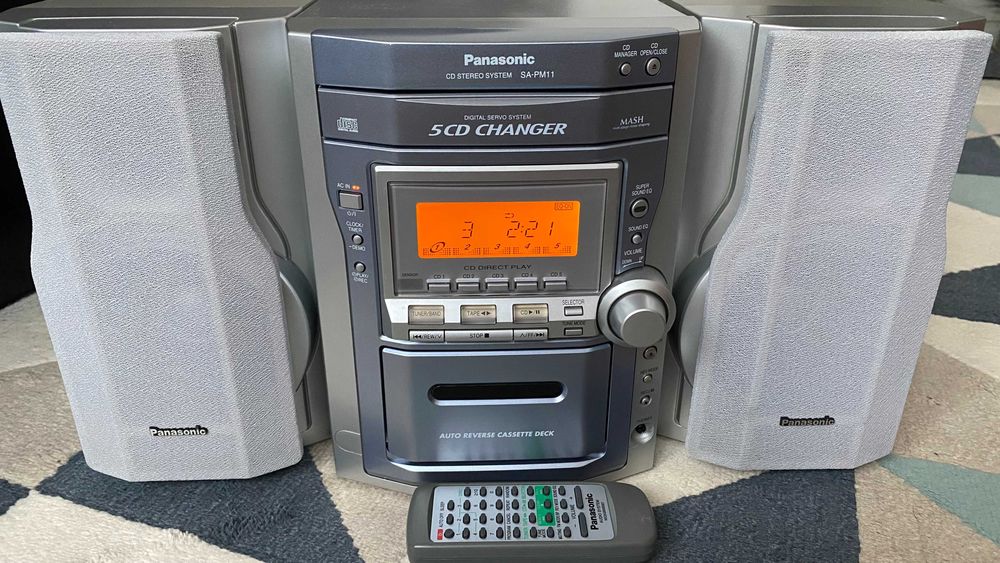 Panasonic SA-PM11 – mini wieża 5xCD /kaseta /radio /pilot / super stan