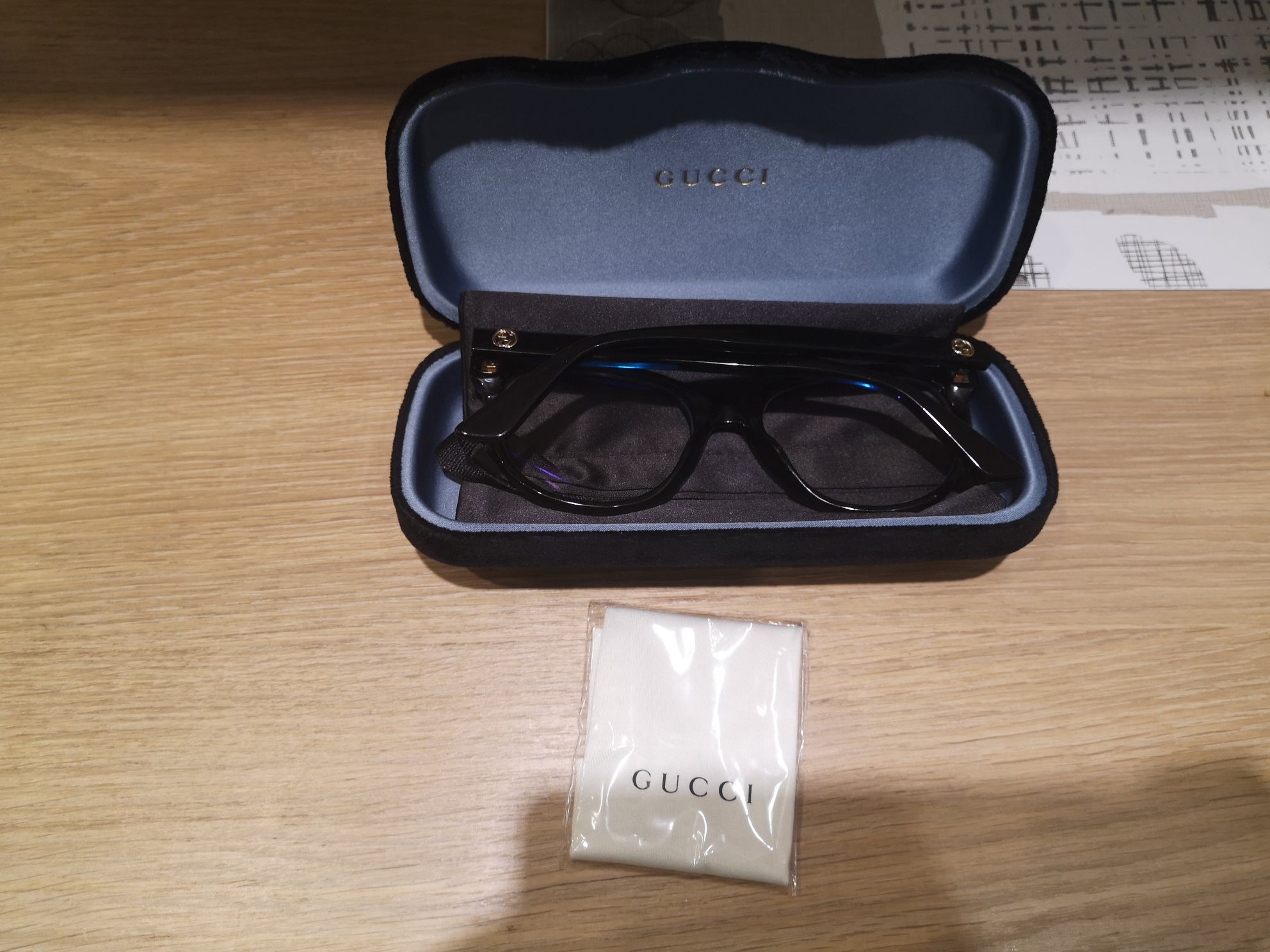 Okulary, oprawki Gucci GG0329O 001, Soczewki ESSILOR Ormix 1.6 Crizal