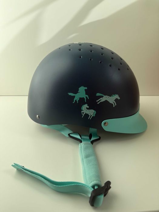 Kask jeździecki dla dzieci Fouganza 100 DECATHLON roz. S 52 - 55 cm