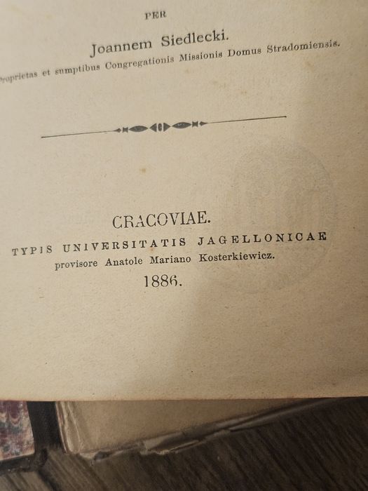 Cantionale Ecclesiasticum Krakow 1886 Siedlecki