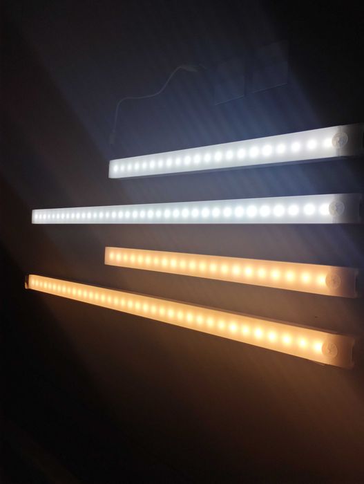 LED лампа (ТЕПЛА) з датчиком руху і акумулятором 21 діод / 30см