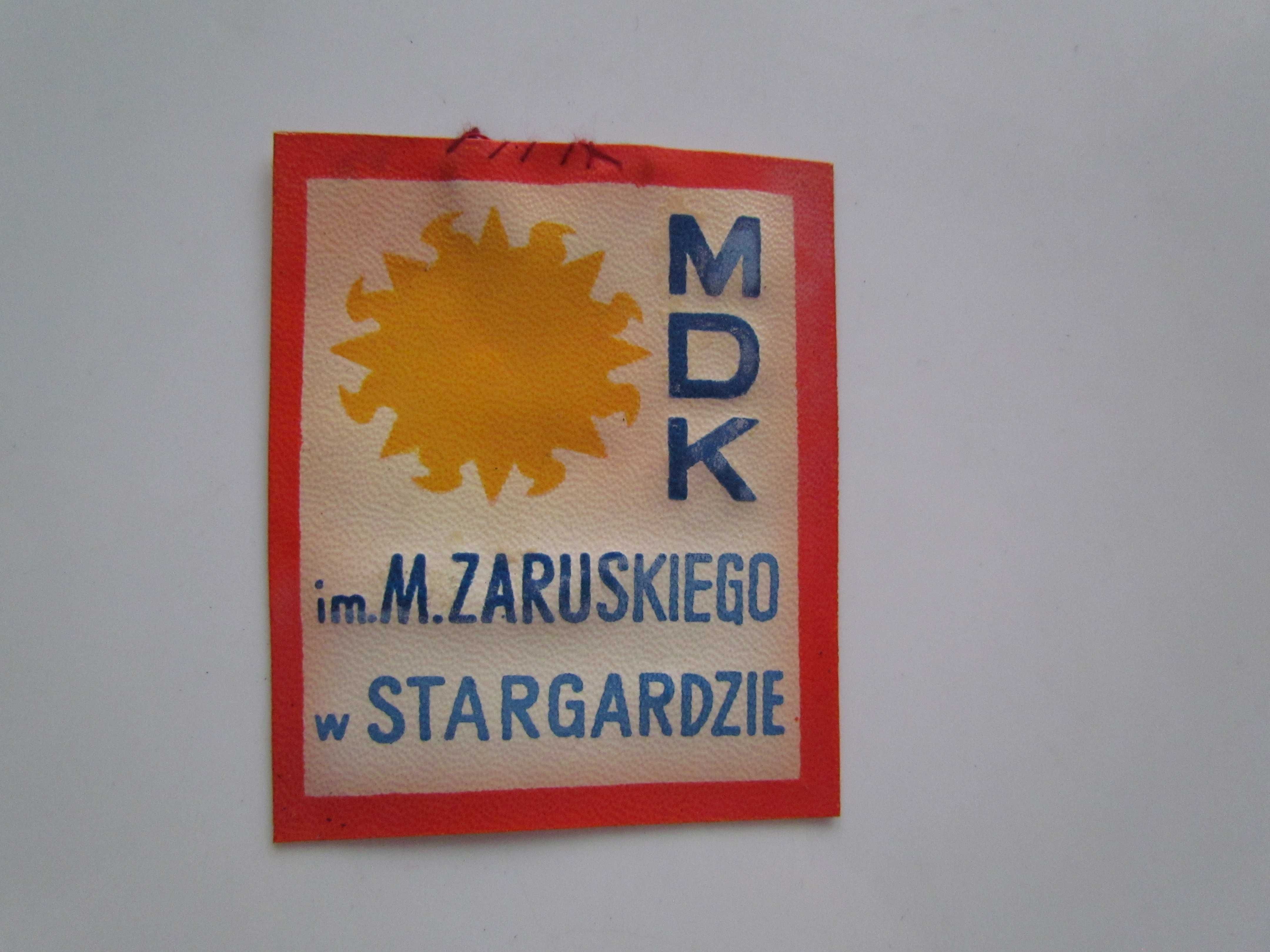 Naszywka Stargard MDK Młodzieżowy Dom Kultury im Zaruskiego