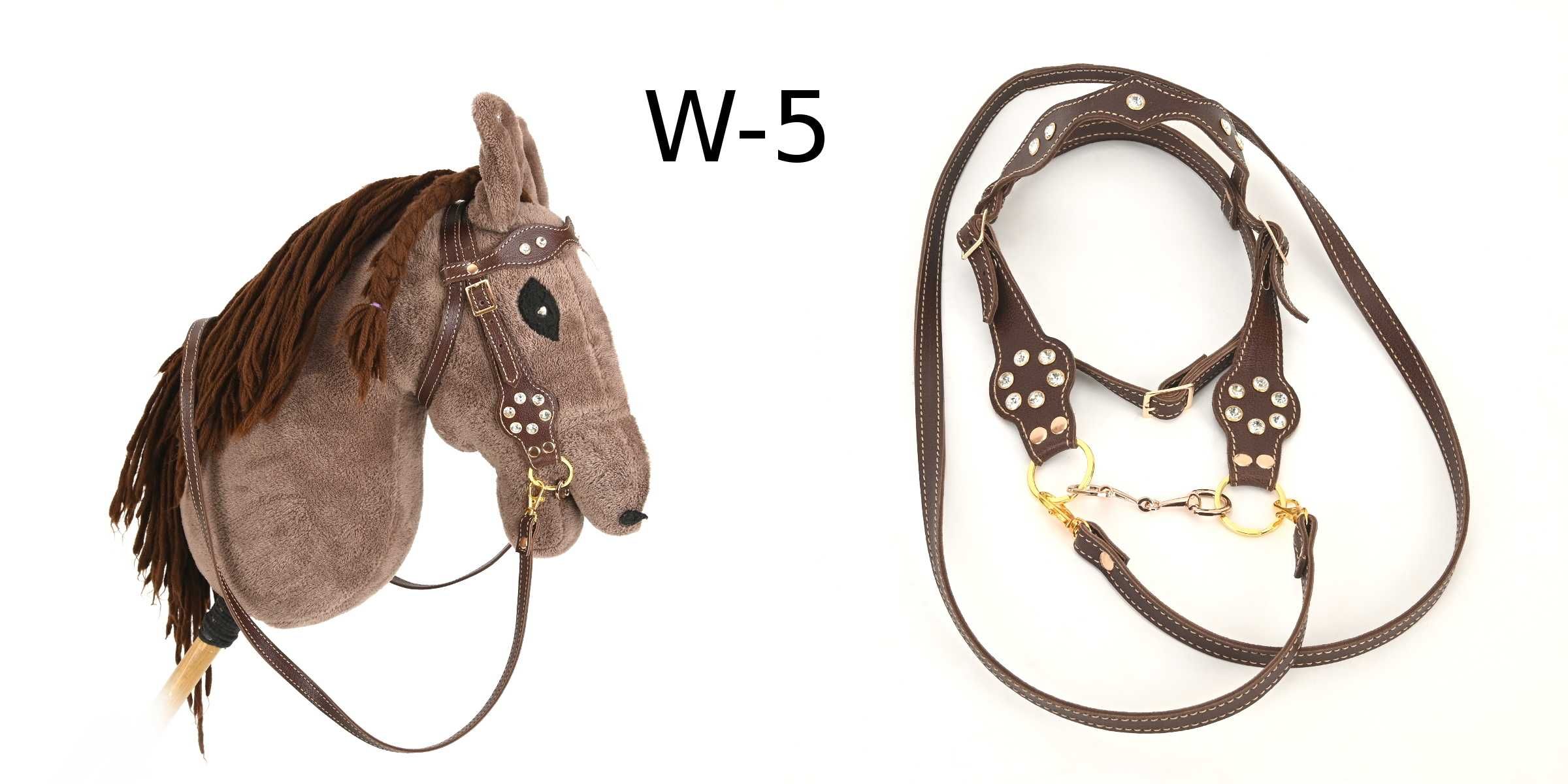 Ogłowie dla hobby horse A3 westernowe ze skóry naturalnej