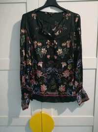 Satynowa bluzka Massimo Dutti 38 w kwiaty orientalna
