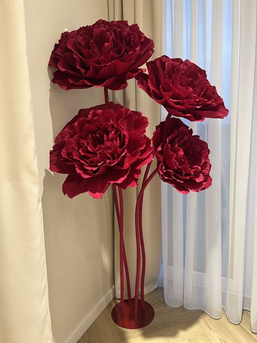 Kwiaty giganty peonie ślub urodziny kwiaty z krepy