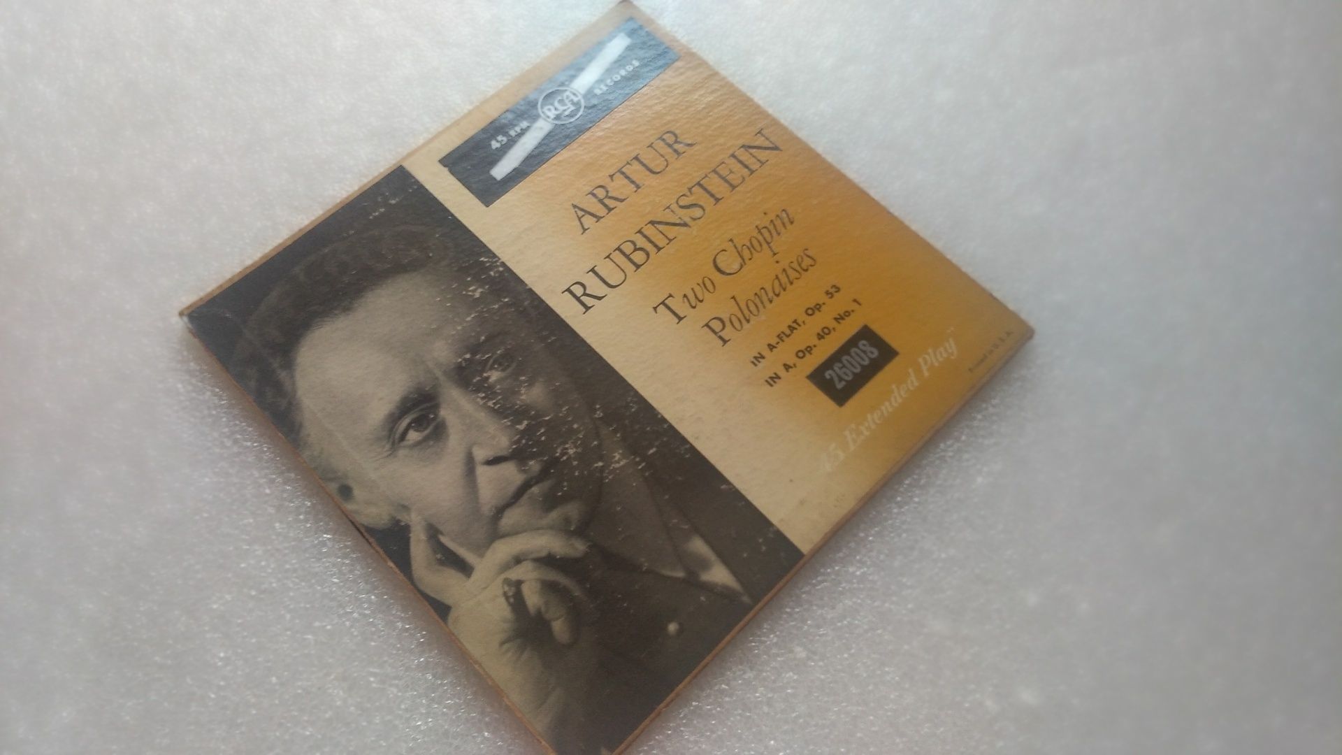 Raro vinil single Artur Rubinstein – Zwei Chopin Polonaisen