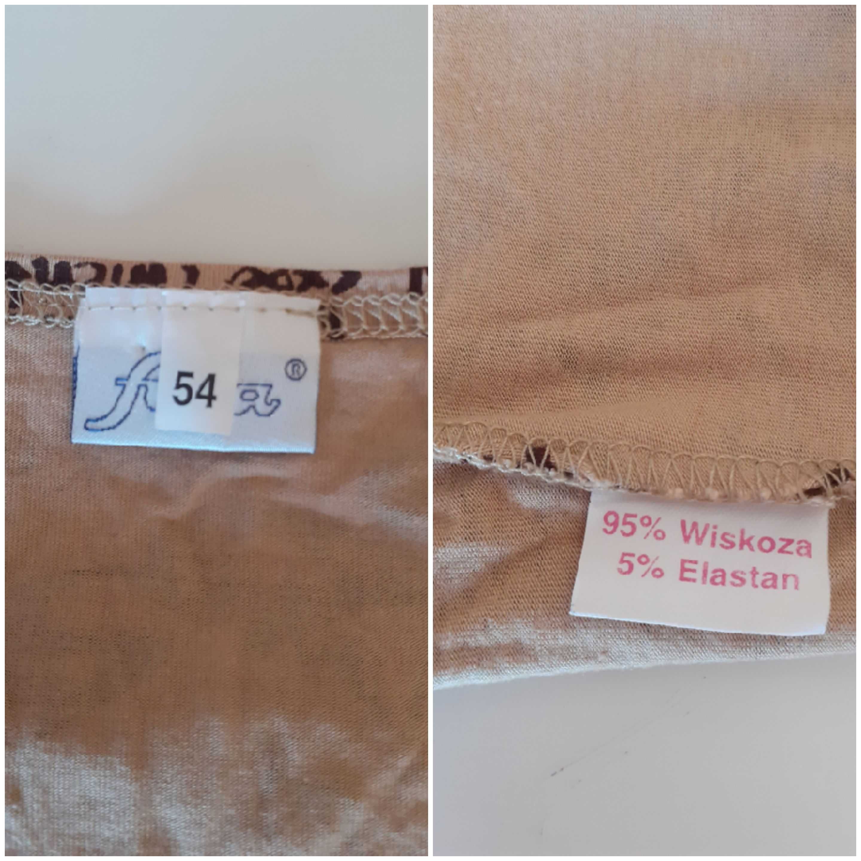 48 50 52 Bluzka top T-shirt z napisami nadruk wiskoza Y2K real vintage