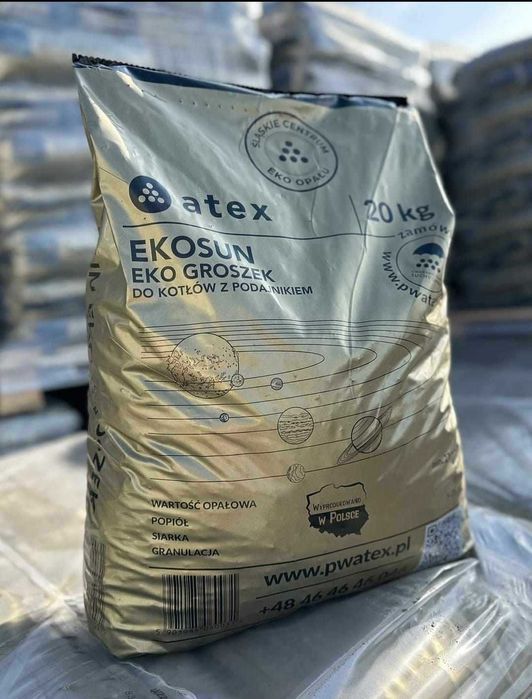 Wysokokaloryczny groszek premium ekosun 28 atex ekogroszek workowany