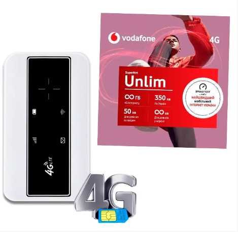 4G роутер MF904-3 з пакетом Vodafone (вихід під зовнішню антену)