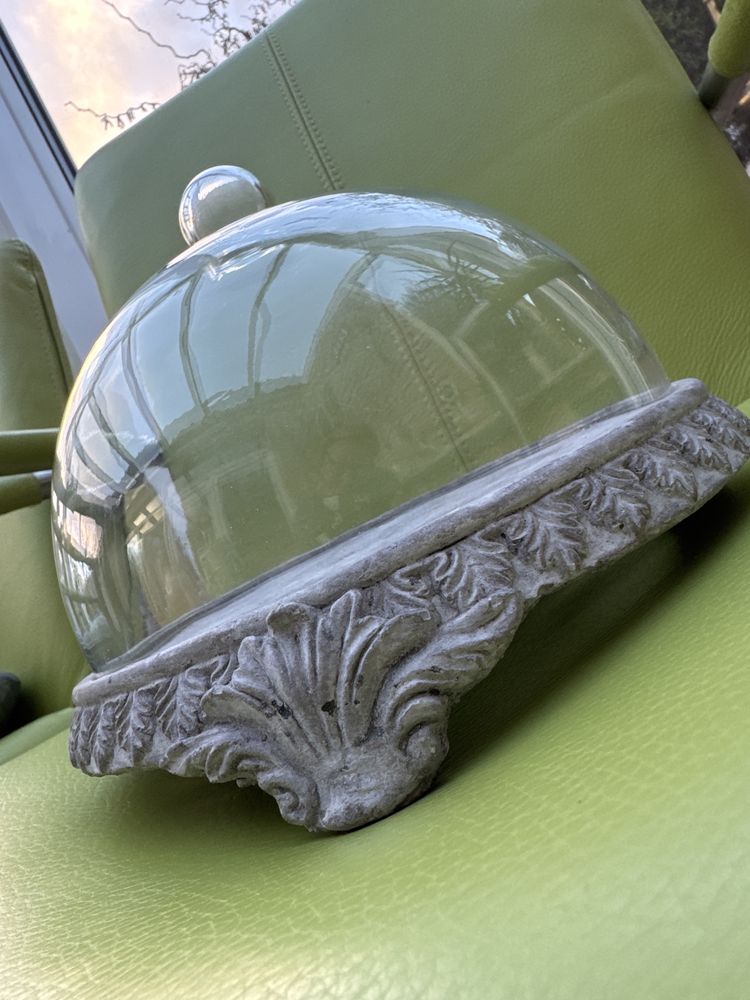 Ceramiczna taca ze szklaną pokrywką patera HAND MADE Home&you