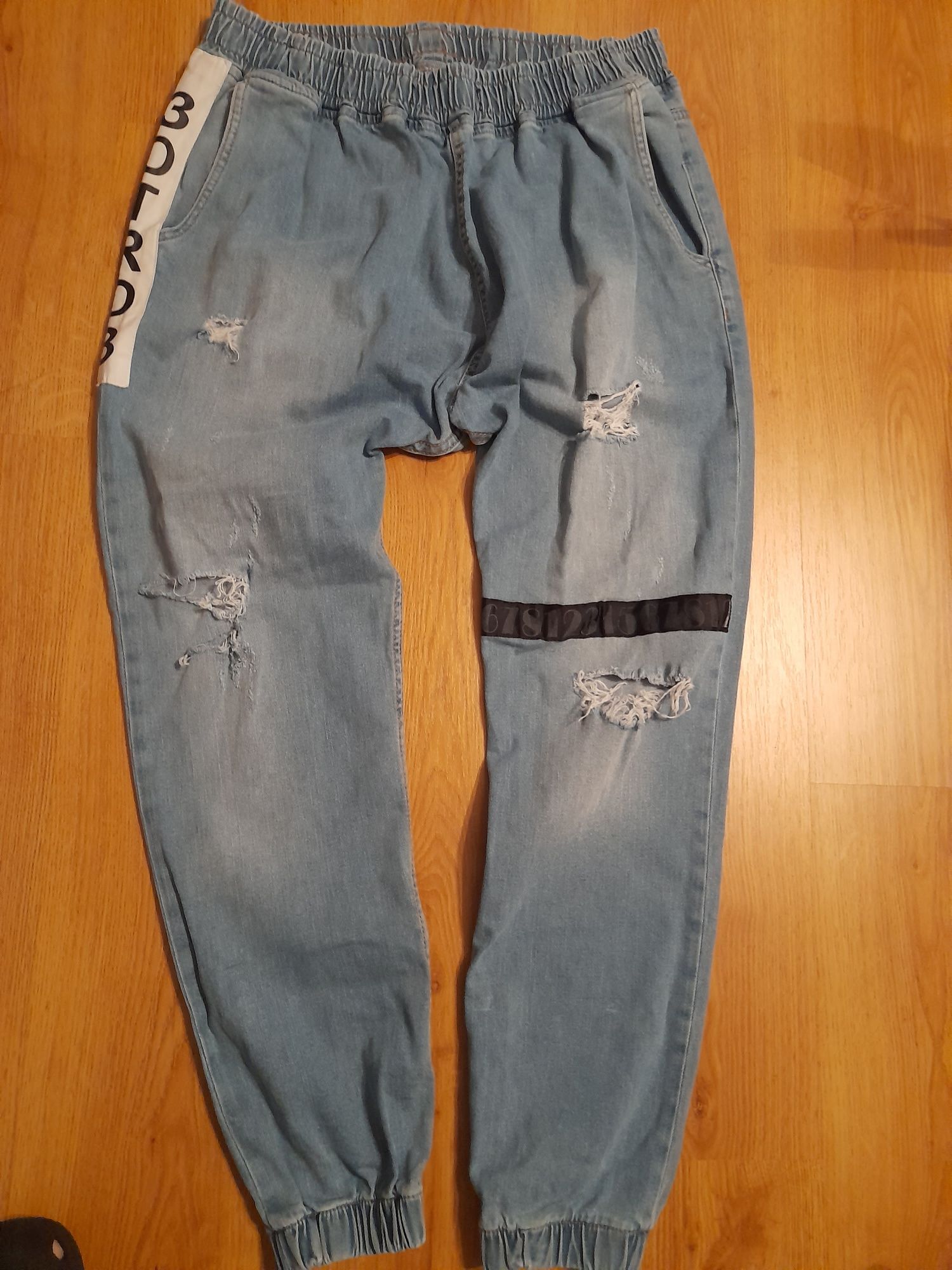 Spodnie męskie dżinsy jeansy joggery L