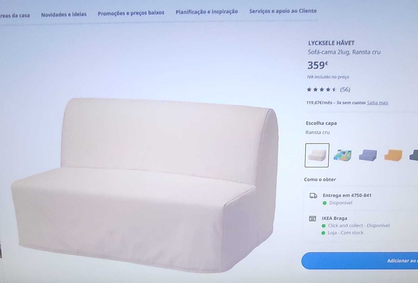 Sofá-cama 1.80 m comprimento, 1.40 m largura
