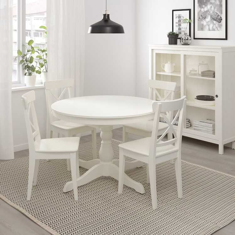 INGATORP Stół rozkładany, biały, 110/155 Ikea Nowy w kartonach