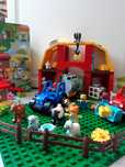 Lego DUPLO Duża farma 5649 Traktor  10950 zielona płytka 10980 ZESTAW