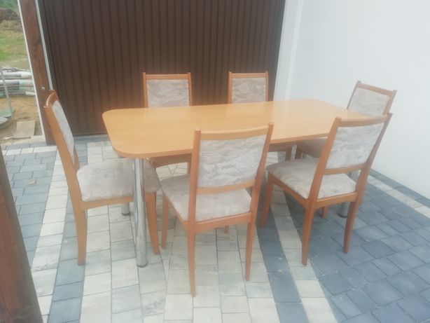 Komplet stol + 6 krzeseł